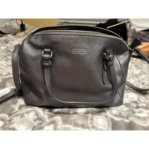 Coach 2000’s Metallic Gray Crossbody Bag